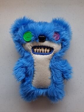 2019 Spin Master Fuggler 9" Electric Blue Teddy Bear Nightmare Plush Fugglers